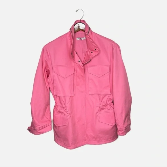 Alice & Olivia Pink Cargo Jacket - Sample Sale - NWOT - size Medium - Barbiecore - Picture 2 of 12